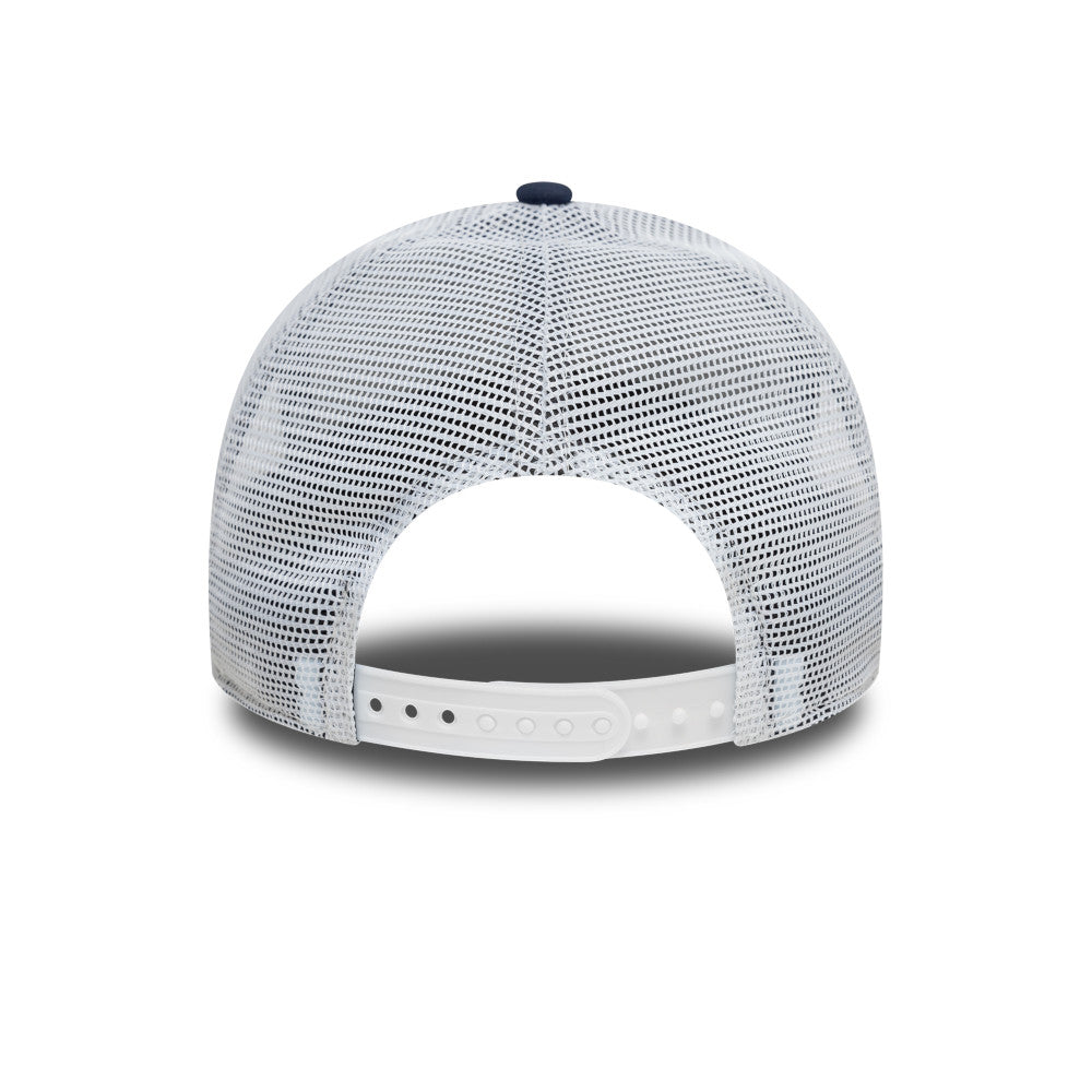 Oracle Red Bull Racing Hat - Formula 1 Abstract White 9Forty A-Frame Trucker Snapback Cap - New Era